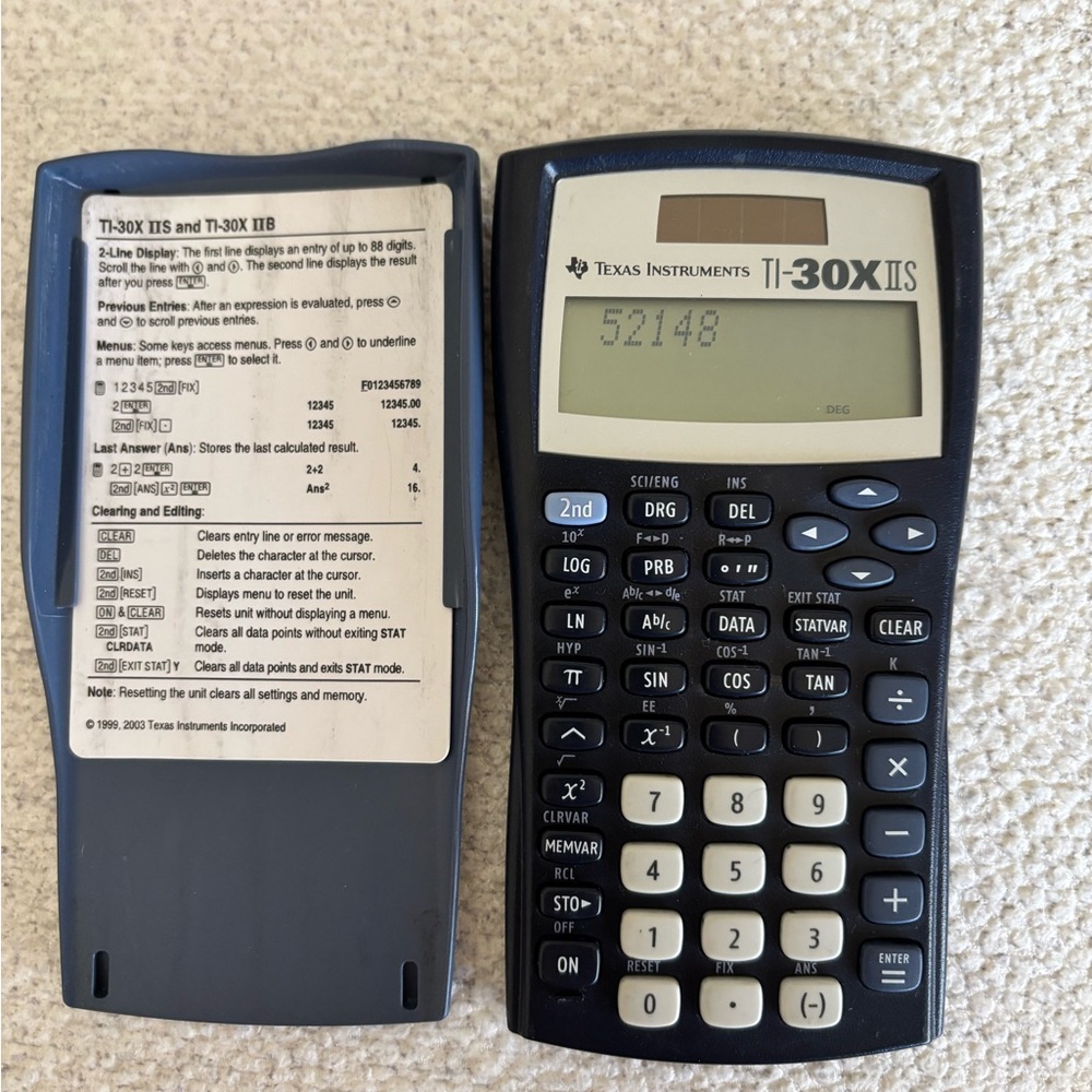 Texas Instruments TI-30XIIS Blue Scientific Calculator
